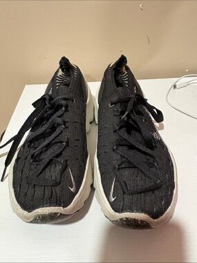 Nike Black Knit Sneakers with White Swoosh Accents